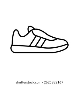 Black line sneaker icons for artwork