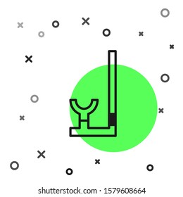 Black line Snorkel icon isolated on white background. Diving underwater equipment.  Vector Illustration