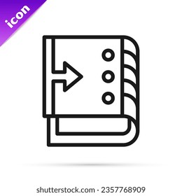 Black line Sound mixer controller icon isolated on white background. Dj equipment slider buttons. Mixing console.  Vector