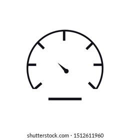 Black line speedometer icon design