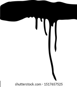 black line from spray paint with drops falling down