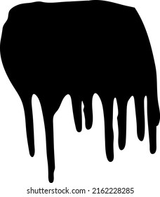 línea negra de la pintura con aerosol y caídas hacia abajo
