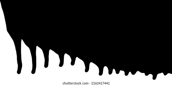 black line from spray paint with drops falling down