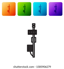 Black line Standalone sensor icon isolated on white background. Set icons in color square buttons. Vector Illustration