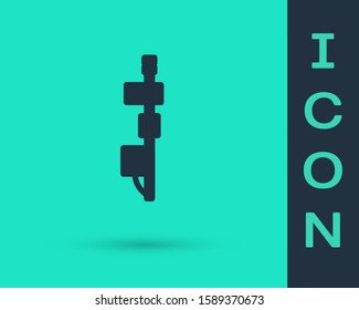 Black line Standalone sensor icon isolated on green background.  Vector Illustration