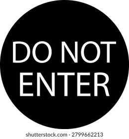 Black line style do not enter sign board vector icon of no entry, prohibited and restricted traffic warning symbols in flat minimal outline illustration