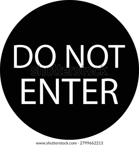 Black line style do not enter sign board vector icon of no entry, prohibited and restricted traffic warning symbols in flat minimal outline illustration