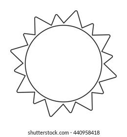 black line sun icon
