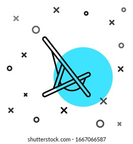 Icono de la línea negra Sombreado aislado en fondo blanco. Formas dinámicas aleatorias. Ilustración vectorial