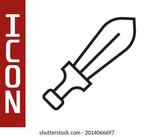 Icono de juguete de espadas negro aislado en fondo blanco.  Vector