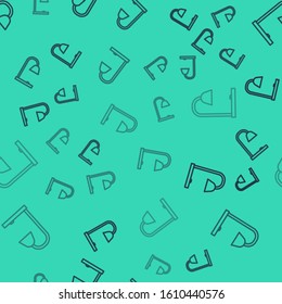 Black line Table lamp icon isolated seamless pattern on green background.  Vector Illustration