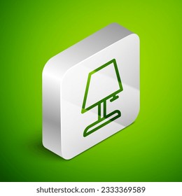 Black line Table lamp icon isolated on white background. Set icons in color circle buttons. Vector