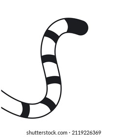 black line tiger tail icon vector element design template web