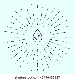 Black line Tree icon isolated on grey background. Forest symbol. Abstract circle random dots. Vector
