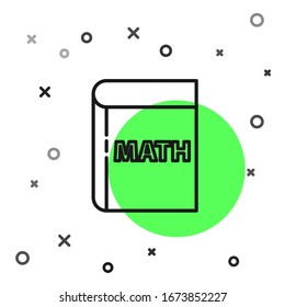 Icono de matemáticas del triángulo negro aislado en fondo blanco.  Ilustración vectorial