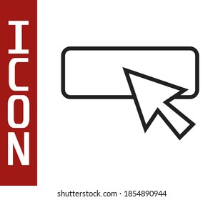 Black line UI or UX design icon isolated on white background.  Vector