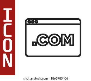 Black line UI or UX design icon isolated on white background.  Vector