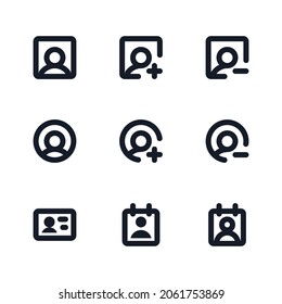 Paquete de diseño de iconos de usuario de línea negra