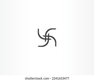 icono de diseño de logotipo de concepto de vector de línea y negro