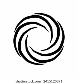 black line vector shaped like a lens