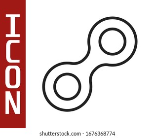Black line Virus icon isolated on white background. Corona virus 2019-nCoV. Bacteria and germs, cell cancer, microbe, fungi.  Vector Illustration