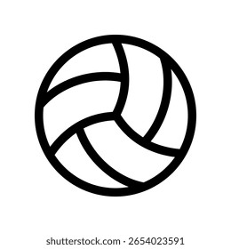 Black line volleyball ball sport icon vector design
