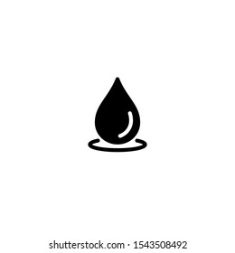 Black line water drop, drip or droplet. Watering pictogram. Rain, raindrop icon Isolated on white. wash icon. Vector illustration. Aqua, dew, splash sign.