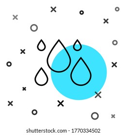 Icône à goutte d'Eau Noire isolée sur fond blanc. Formes dynamiques aléatoires. Illustration vectorielle