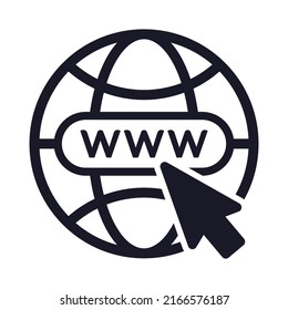 Black line web click icon design