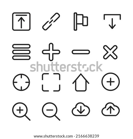 Black line web icon design pack