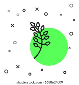 Icono de la hoja de color blanco aislado en fondo blanco. Ilustración vectorial