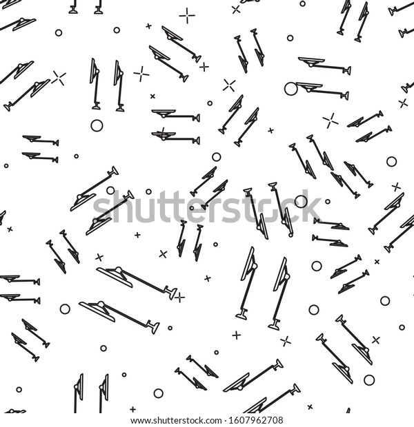 Black line Windscreen\
wiper icon isolated seamless pattern on white background.  Vector\
Illustration