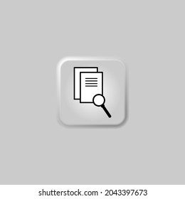 black linear document like auditing. concept of auditor, seo, scrutiny, info, growth, forecast. flat style logotype design vector illustration on white background EPS 10