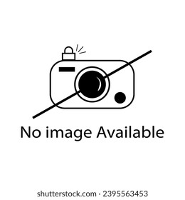 black linear photo camera logo like no image available. flat stroke style trend modern logotype art design on white. concept of picture coming soon will appear on website and photograph not displayed