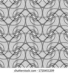 Black linear vector pattern for textile, paper or wallpaper. Abstract.
