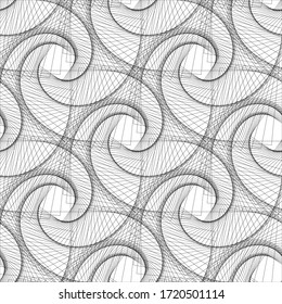 Black linear vector pattern for textile, paper or wallpaper. Abstract.