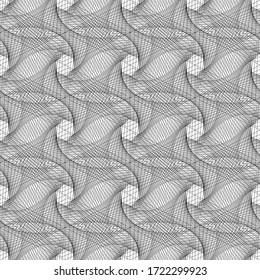Black linear vector pattern for textile, paper or wallpaper. Abstract.