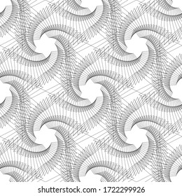 Black linear vector pattern for textile, paper or wallpaper. Abstract.