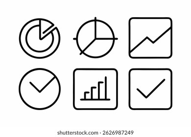 black lineart icons square checkmark box