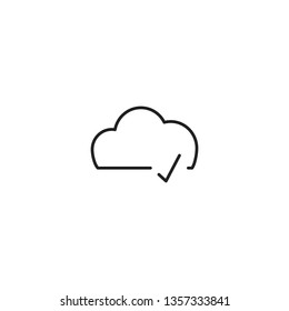 Black lined icons on white background. Nice weather.
