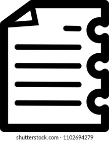 Black lined Paper icon