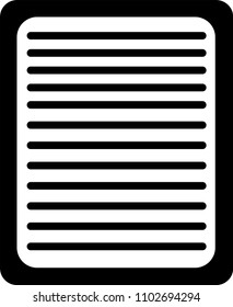 Black lined Paper icon