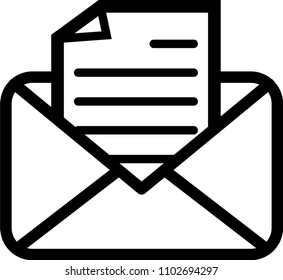 Black lined Paper icon