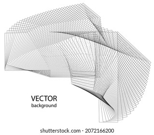 Black lines abstract background, geometric dynamic pattern, vector modern design texture.