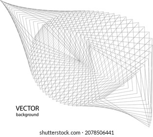 Black lines abstract background, geometric dynamic pattern, vector modern design texture.