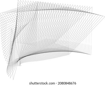 Black lines abstract background, geometric dynamic pattern, vector modern design texture.