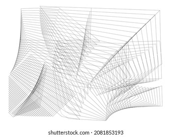 Black lines abstract background, geometric dynamic pattern, vector modern design texture.