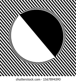 black lines abstract background with rounded shape. logo or icon idea