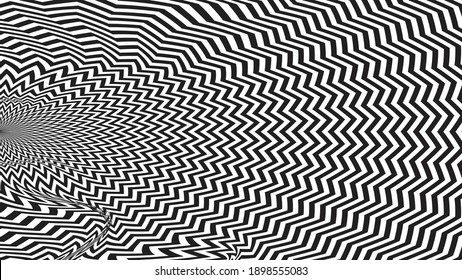 Black Lines in Circle Form .  Vector Illustration . Abstract Geometric ,Striped  background