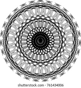 black lines circular pattern art background design by vector.